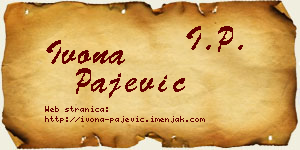 Ivona Pajević vizit kartica
